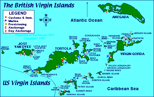 英屬維京群島，又名英屬處女島(BRITISH VIRGIN ISLANDS-BVI)是距離PUERTO RICO以東大約60英里，地處加勒比海的，由40多個島嶼所組成的島國，面積只有155平方公里，人口只有15000人。